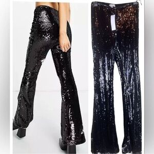 Top Shop sequin flare pants 6